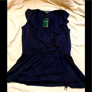3/4/$15 Ralph Lauren Wrap Front Top.